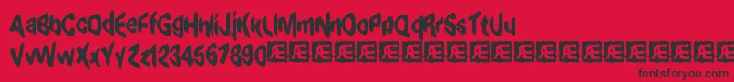 exagger8 Font – Black Fonts on Red Background