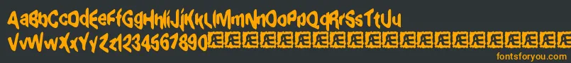 exagger8 Font – Orange Fonts on Black Background