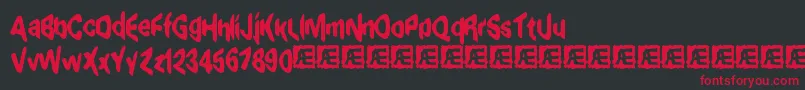 Шрифт exagger8 – красные шрифты на чёрном фоне
