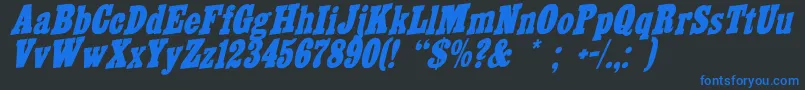 CairoextendeditalicItalic Font – Blue Fonts on Black Background