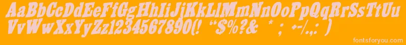 CairoextendeditalicItalic Font – Pink Fonts on Orange Background