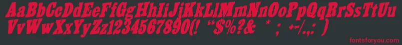 CairoextendeditalicItalic Font – Red Fonts on Black Background
