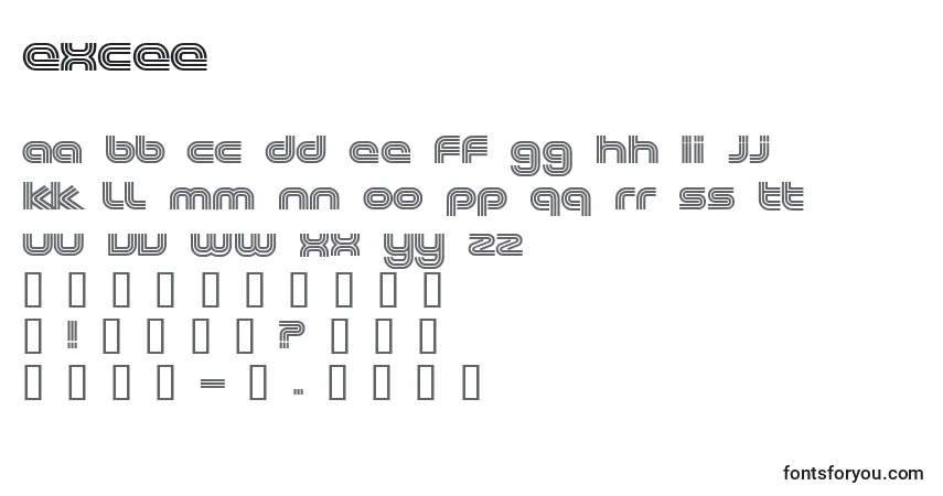 Fuente EXCEE    (126220) - alfabeto, números, caracteres especiales