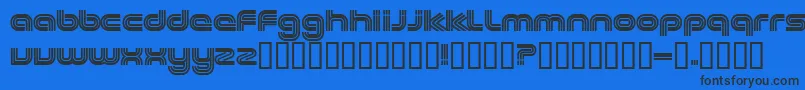 EXCEE   -fontti – mustat fontit sinisellä taustalla