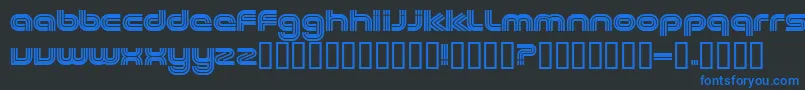 フォントEXCEE    – 黒い背景に青い文字
