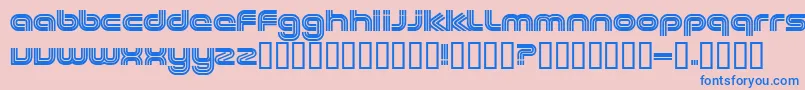 フォントEXCEE    – ピンクの背景に青い文字