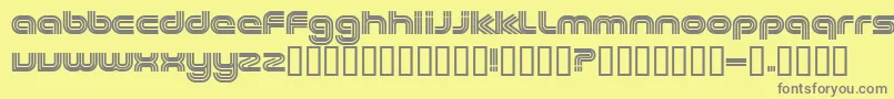 フォントEXCEE    – 黄色の背景に灰色の文字