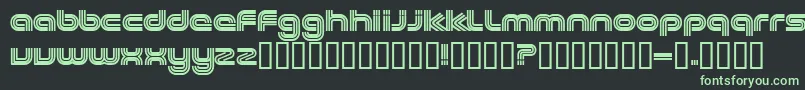 EXCEE   -fontti – vihreät fontit mustalla taustalla