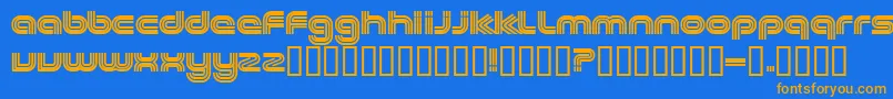Шрифт EXCEE    – оранжевые шрифты на синем фоне