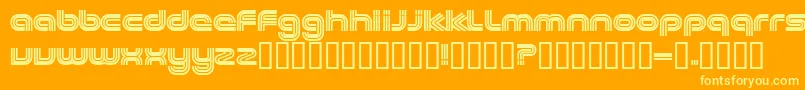 フォントEXCEE    – オレンジの背景に黄色の文字