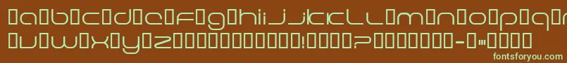 フォントEXCELE   – 緑色の文字が茶色の背景にあります。