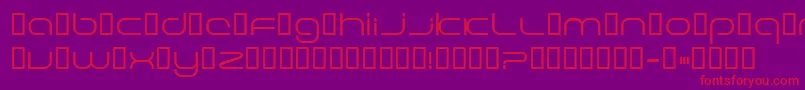 フォントEXCELE   – 紫の背景に赤い文字