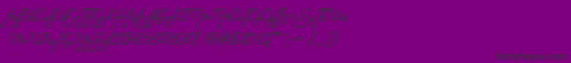 Exchange-Schriftart – Schwarze Schriften auf violettem Hintergrund