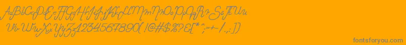 Weitere Informationen zur Exchange-Schriftart Exchange-Schriftart – Graue Schriften auf orangefarbenem Hintergrund