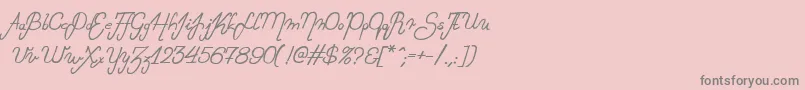 Exchange Font – Gray Fonts on Pink Background