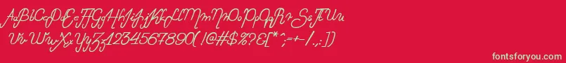 Exchange Font – Green Fonts on Red Background