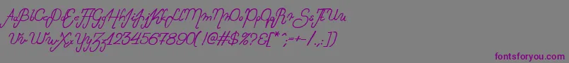 Exchange Font – Purple Fonts on Gray Background