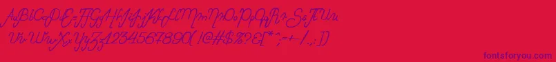 Exchange Font – Purple Fonts on Red Background