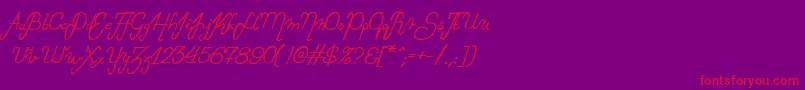 Exchange Font – Red Fonts on Purple Background