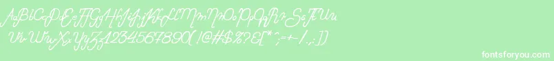 Exchange-Schriftart – Weiße Schriften auf grünem Hintergrund