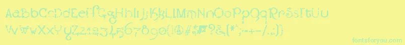 Exclamachine   LestaticCSS Font – Green Fonts on Yellow Background