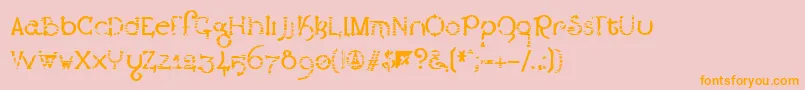 Exclamachine   LestaticCSS-Schriftart – Orangefarbene Schriften auf rosa Hintergrund