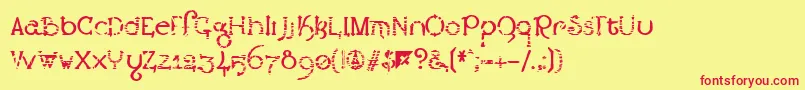 Exclamachine   LestaticCSS Font – Red Fonts on Yellow Background