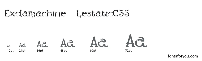 Größen der Schriftart Exclamachine   LestaticCSS