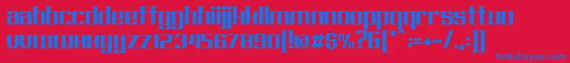 Exellent Font – Blue Fonts on Red Background