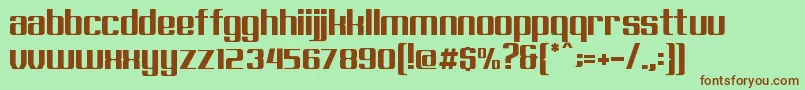 Exellent Font – Brown Fonts on Green Background