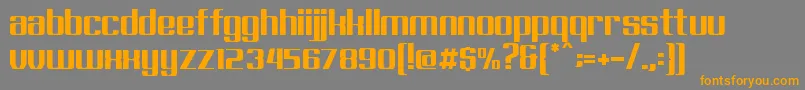 Exellent Font – Orange Fonts on Gray Background