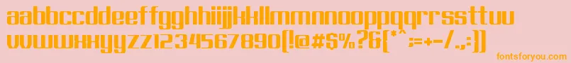 Exellent Font – Orange Fonts on Pink Background