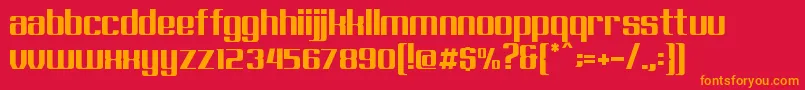 Exellent Font – Orange Fonts on Red Background