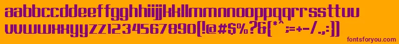 Exellent Font – Purple Fonts on Orange Background