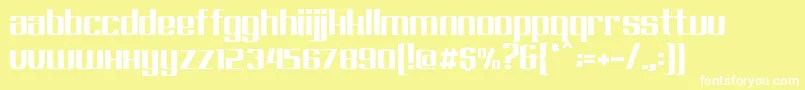 Exellent Font – White Fonts on Yellow Background