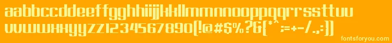 Exellent Font – Yellow Fonts on Orange Background
