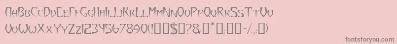 YazataTM Font – Gray Fonts on Pink Background