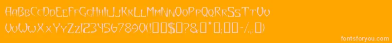 YazataTM Font – Pink Fonts on Orange Background