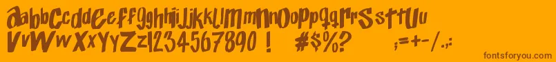 Exito   Font – Brown Fonts on Orange Background