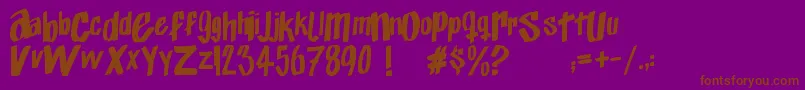 Exito   Font – Brown Fonts on Purple Background