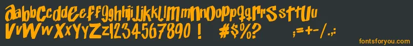 Exito   Font – Orange Fonts on Black Background