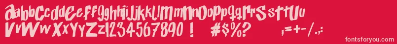 Exito   Font – Pink Fonts on Red Background