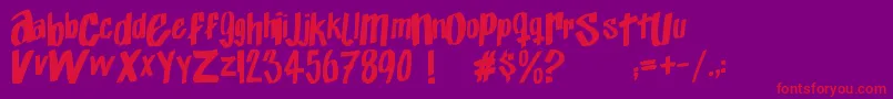 Exito   Font – Red Fonts on Purple Background