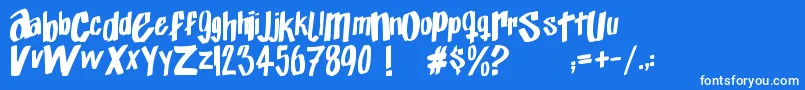 Exito   Font – White Fonts on Blue Background