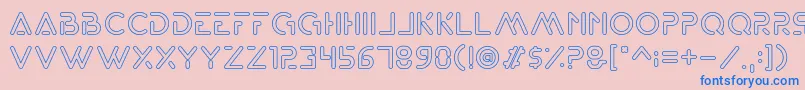 Exodar Outline Font – Blue Fonts on Pink Background