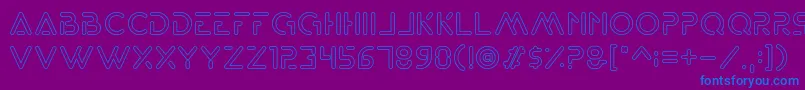 Exodar Outline Font – Blue Fonts on Purple Background