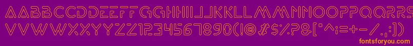 Exodar Outline Font – Orange Fonts on Purple Background