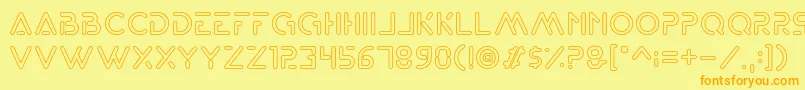 Exodar Outline Font – Orange Fonts on Yellow Background