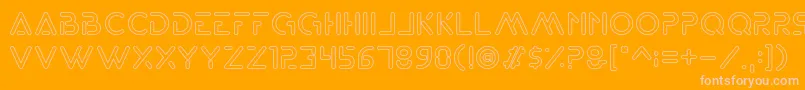 Exodar Outline Font – Pink Fonts on Orange Background