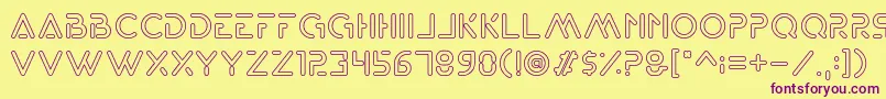 Exodar Outline Font – Purple Fonts on Yellow Background